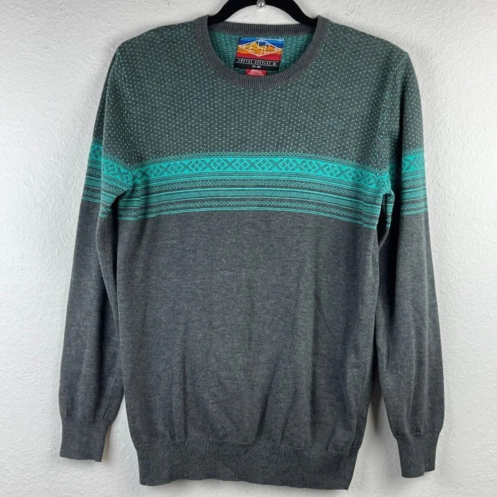 EMPYRE SURPLUS CO. Sweater Mens Size S Pullover Crewneck Long Sleeve Knit Gray